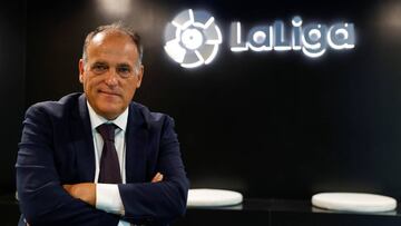Javier Tebas atendió a Reuters en la sede de LaLiga.