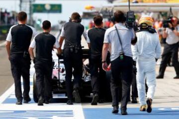 El McLaren de Alonso se paró en la Q2.