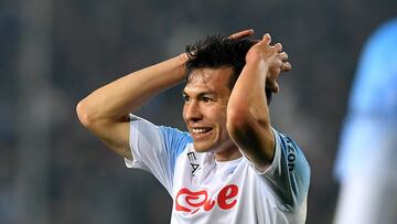 Soccer Football - Serie A - Empoli v Napoli - Stadio Carlo Castellani, Empoli, Italy - February 25, 2023 Napoli's Hirving Lozano reacts REUTERS/Jennifer Lorenzini