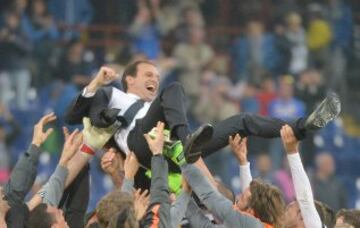 La Juve celebra el 'Scudetto'.