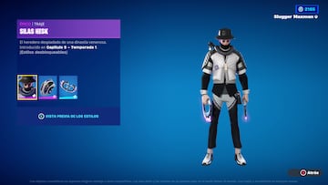 club fortnite enero 2024 nueva skin silas hesk