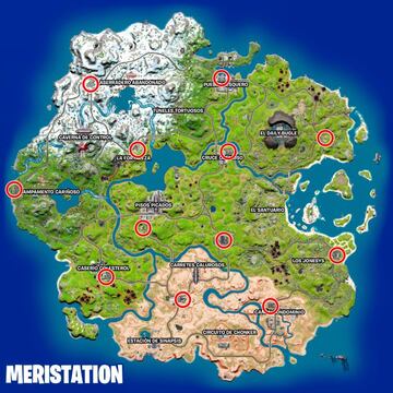 Todas las ubicaciones de gasolineras en la Temporada 2 de Fortnite Capítulo 3