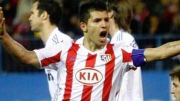 Aguero celebra el gol contra el Real Madrid.