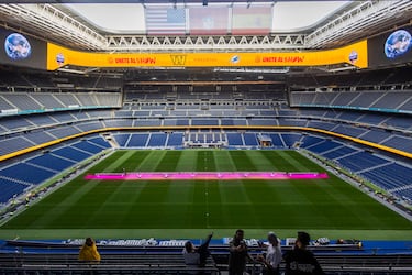 El Dolphins vs Commanders se disputa el próximo domingo 16 de noviembre, a las 15:30 horas, en el Santiago Bernabéu. El estadio, completamente engalanado y adaptado a las necesidades de la NFL.