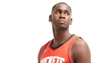 LAS VEGAS, NEVADA - AUGUST 14: Usman Garuba #16 of the Houston Rockets poses for a portrait during the 2021 NBA rookie photo shoot on August 14, 2021 in Las Vegas, Nevada. (Photo by Joe Scarnici/Getty Images)
PUBLICADA 16/09/21 NA MA26 2COL