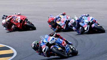Ducati Italian rider Francesco Bagnaia rides during the the Italian MotoGP race at Mugello on June 2, 2024. (Photo by Marco BERTORELLO / AFP)