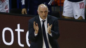 Pablo Laso, entrenador del Real Madrid, durante el partido ante el Urbas Fuenlabrada.