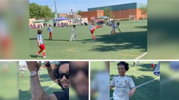 El tremendo hat-trick de Enzo, hijo de Marcelo: el primer gol hizo enloquecer al brasileño