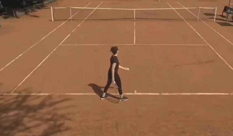 La suiza Hajar Abdelkader durante el partido.