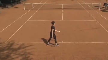 La suiza Hajar Abdelkader durante el partido.