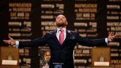 United States Boxing - Staples Center Los Angeles - July 11, 2017 Mixed martial arts champion Conor McGregor reacts. REUTERS/Lucy Nicholson     TPX IMAGES OF THE DAY