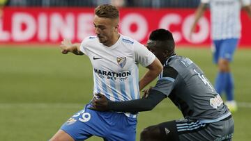 Ontiveros con el Málaga.