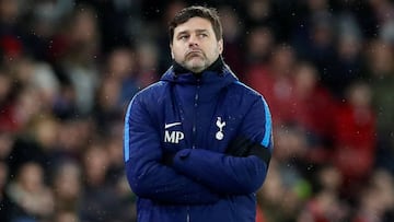 El entrenador argentino del Tottenham, Mauricio Pochettino, durante un partido.