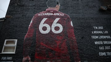 Así fue vandalizado el mural de Alexander-Arnold en Liverpool
