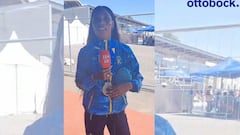 Karen Palomeque, medalla de oro en 100 metros planos.