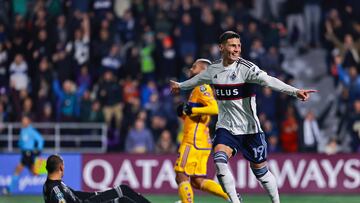 during the round one first leg match between Vancouver Whitecaps and Tigres UANL as part of the CONCACAF Champions Cup 2024 at Starlight Stadium, on February 07, 2024 in Lang Ford, Columbia Britanica, Canada.