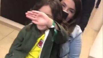 La tristeza de la hija de James Rordríguez tras la eliminación de Colombia del Mundial 2018.