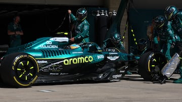 El Aston Martin AMR25 de Fernando Alonso en la F1, que llevará motor Honda a partir de 2026.