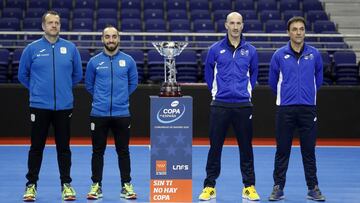 12/03/18   COPA DE ESPA&Ntilde;A 2018 DE FUTBOL SALA MOVISTAR INTER JESUS VELASCO ENTRENADOR OSASUNA MAGNA  IMANOL ARREGUI  RICARDINHO  JAVI ESEVERRI   