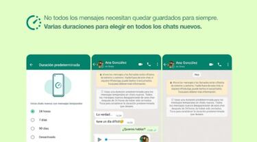 Nueva actualización de WhatsApp: chats y mensajes temporales