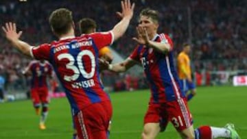 Schweinsteiger da la victoria a un Bayern que roza el título