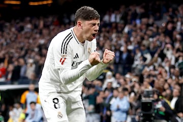 Valverde celebra el segundo gol del partido.