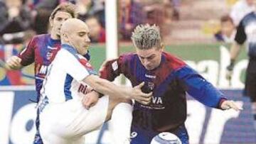 <b>VERDUGO. </b>Sergio García, en la imagen ante Movilla, ya le marcó dos goles al Real Zaragoza esta temporada en La Romareda.