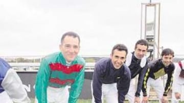 <b>RECTA FINAL. </b>Gutiérrez, Jorge Horcajada, J. L. Martínez, Román Martín y José Luis y Matías Borrego.