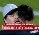 Se volvió loco Maradona: gol de falta de su equipo y se le salen los ojos de las órbitas