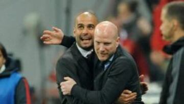 Sammer, abrazado a Guardiola.