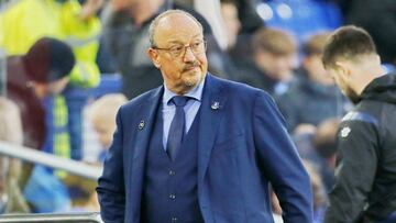 Rafa Benítez, entrenador del Everton, durante un partido.