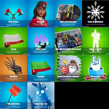 Todos los regalos del evento Festival de Invierno 2021 de Fortnite