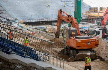 Nuevas imágenes de las obras del Estadio Santiago Bernabéu.