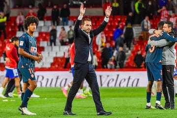 Rubén Baraja, al finalizar el partido Granada-Valencia en Los Cármenes. 