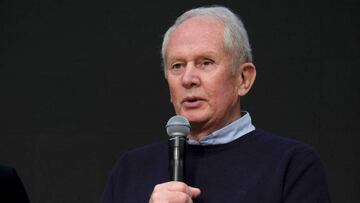 Red Bull Racing motorsport advisor Helmut Marko speaks during a talk session for the media at Hononda Motor&#039;s headquarters in Tokyo on March 9, 2019. - The season-opening Australian Grand Prix will be held on March 17. (Photo by Kazuhiro NOGI / AFP)