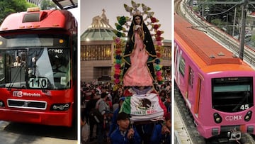 Con motivo del 494 aniversario del Día de la Virgen de Guadalupe el metro y metrobús confirman horarios.