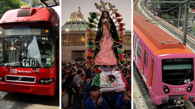 Horarios del Metro y Metrobús en CDMX para el 11 y 12 de diciembre 2025 por Día de la Virgen de Guadalupe