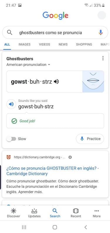 Google se actualiza para enseñarte a pronunciar palabras