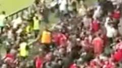 Video: Liverpool and Sevilla fans fight over booing of club anthems
