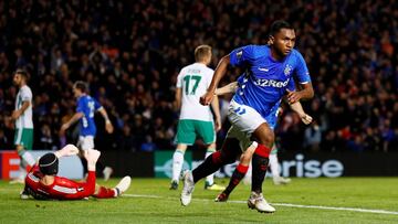 El colombiano Alfredo Morelos anot&oacute; en la victoria del Glasgow Rangers contra Rapid Viena, por la segunda jornada de la fase de grupos de la Europa League.