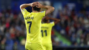 Gerard Moreno of Villarreal laments during the spanish league, La Liga Santander, football match played between Getafe CF and Villarreal CF at Coliseum Alfonso Perez stadium on April 16, 2022, in Getafe, Madrid, Spain.
AFP7
16/04/2022 ONLY FOR USE IN S
