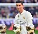 Cristiano ofreció su cuarto Balón de Oro al Bernabéu