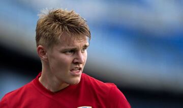 Norway's midfielder Martin Odegaard looks on during the international friendly football match between Norway and Luxembourg at La Rosaleda stadium in Malaga in preperation for the UEFA European Championships, on June 2, 2021. (Photo by JORGE GUERRERO / AF