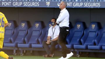 Sergio Pellicer, durante el M&aacute;laga - Alcorc&oacute;n.