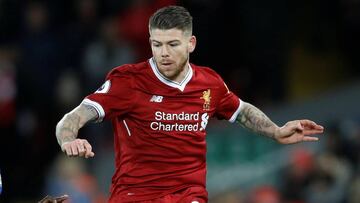 Alberto Moreno con el Liverpool.