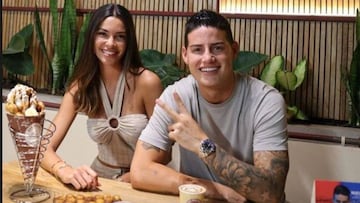 James Rodríguez y Joana Sanz, exesposa de Dani Alves, juntos en Medellín