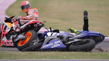 Márquez tiró a Rossi