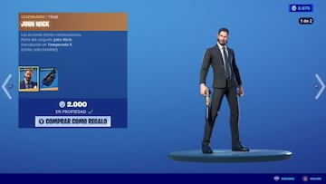 Un vistazo de cerca al skin John Wick