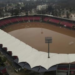 Así está ahora el estadio Fiscal de Talca tras la inundación: te va a sorprender