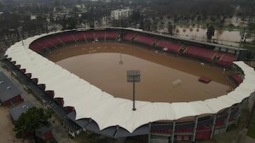 Así está ahora el estadio Fiscal de Talca tras la inundación: te va a sorprender